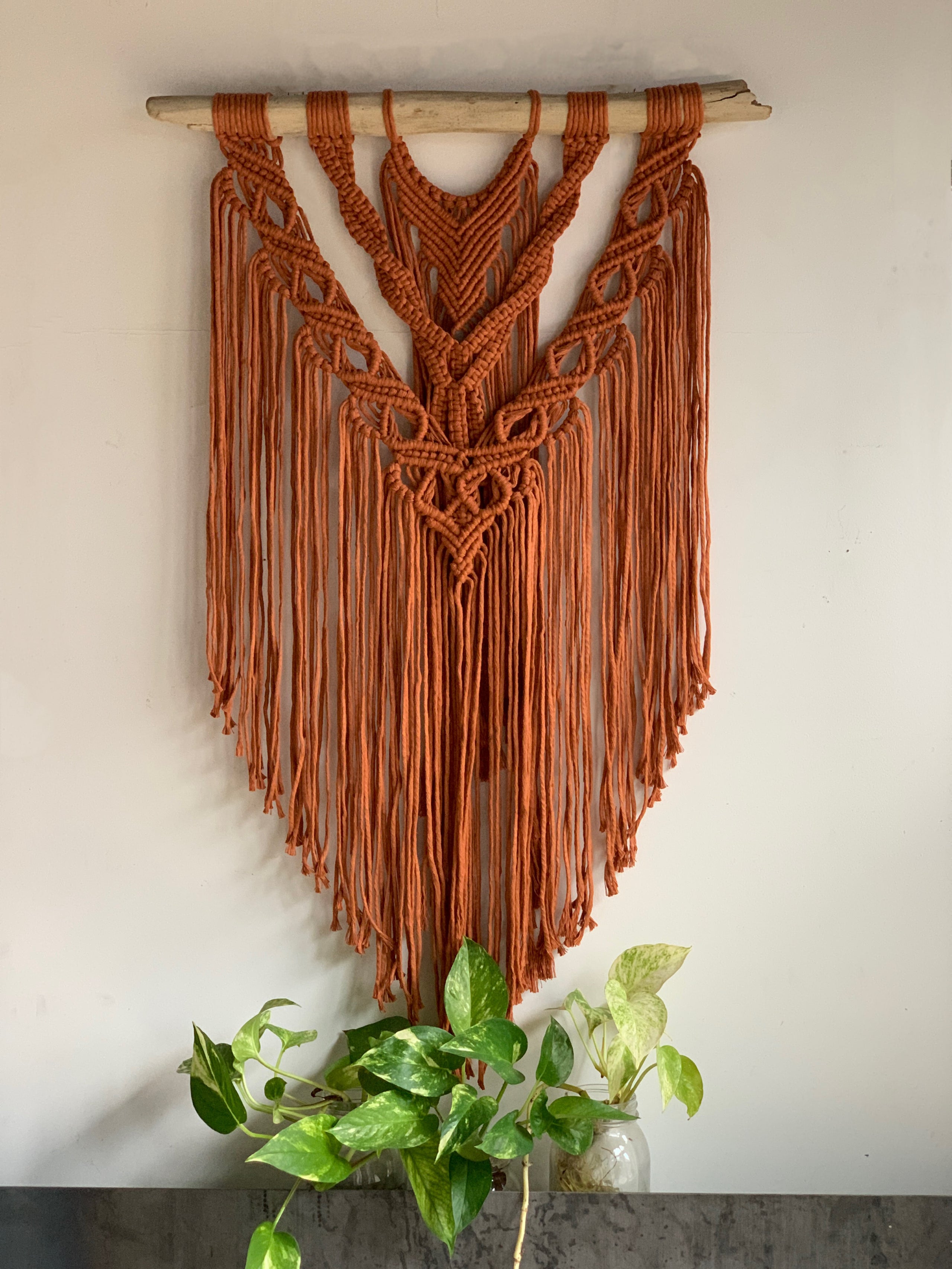 On sale Macrame wall hanging / orange macrame wall hanging